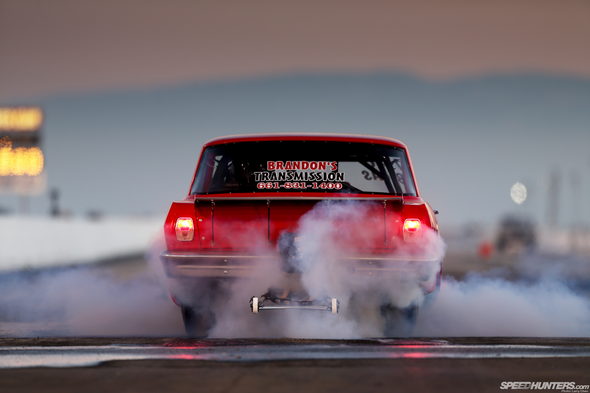Drag Race Car Burnout Smoke Strip Chevrolet Hot Rods