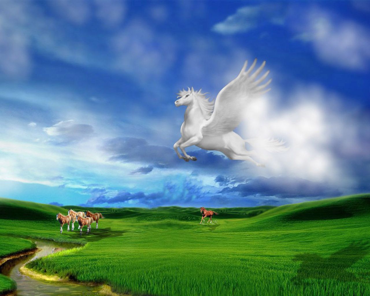 Pegasus Desktop Background HD Wallpaper 3d Abstract