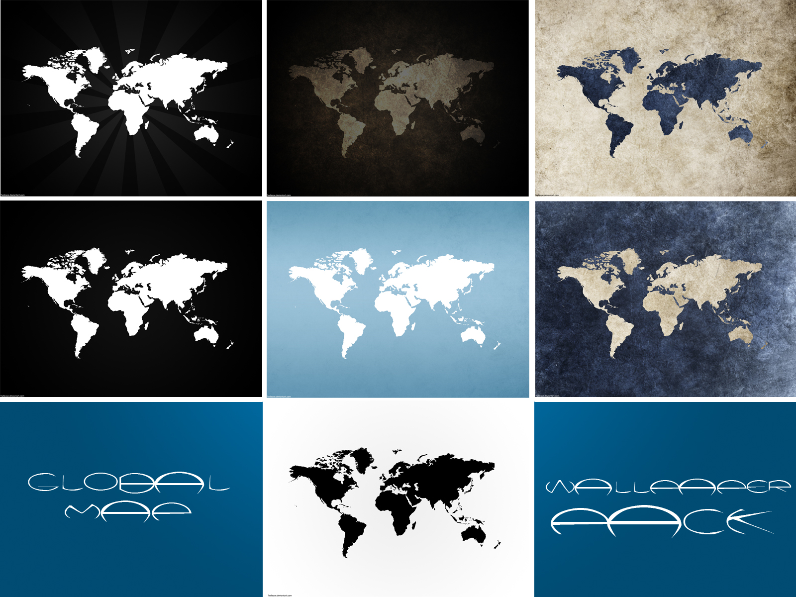Global Map Wallpaper Pack By Twilease