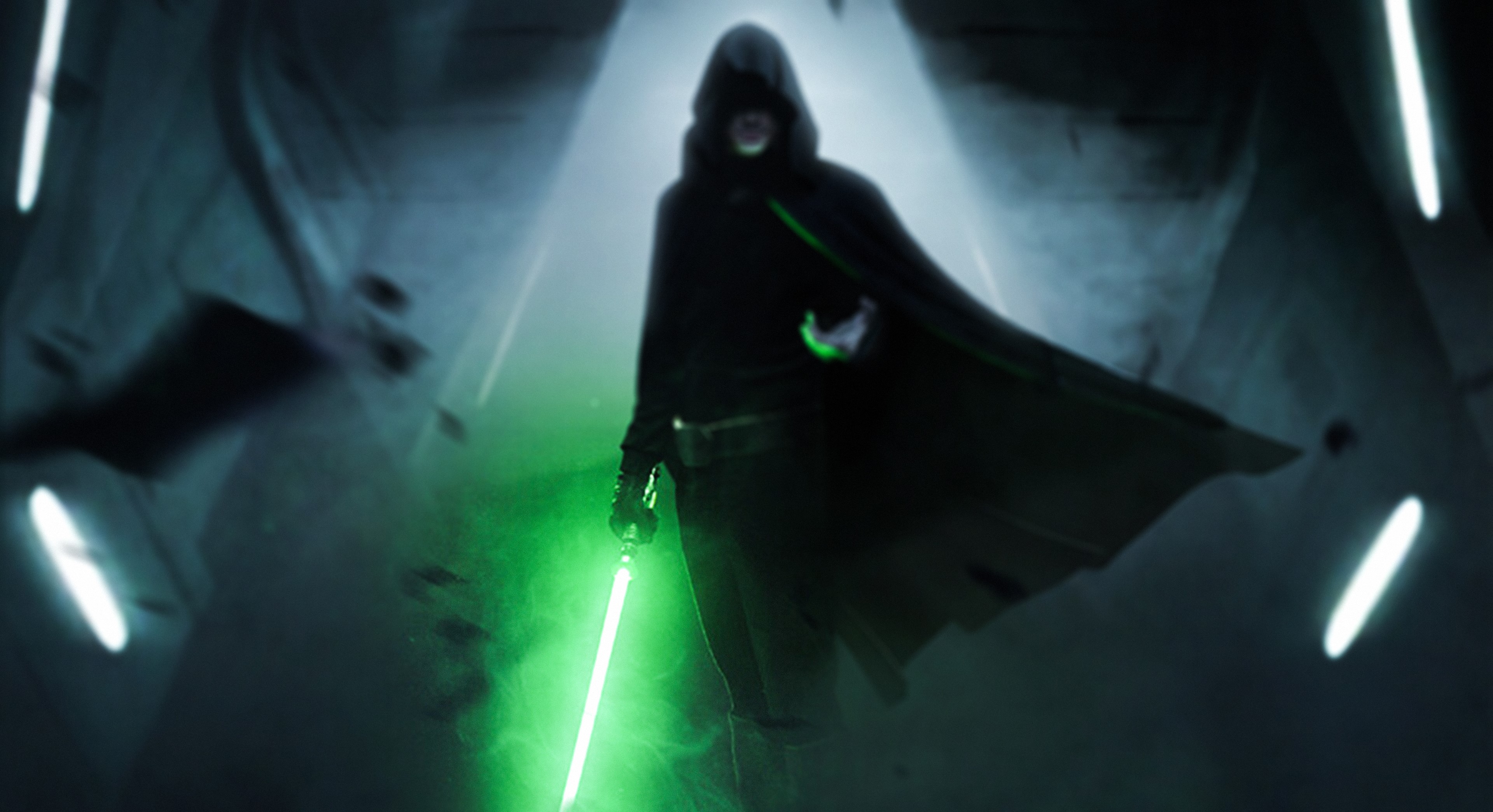 4k Luke Skywalker Star Wars Jedi The Mandalorian Fallen Wallpaper