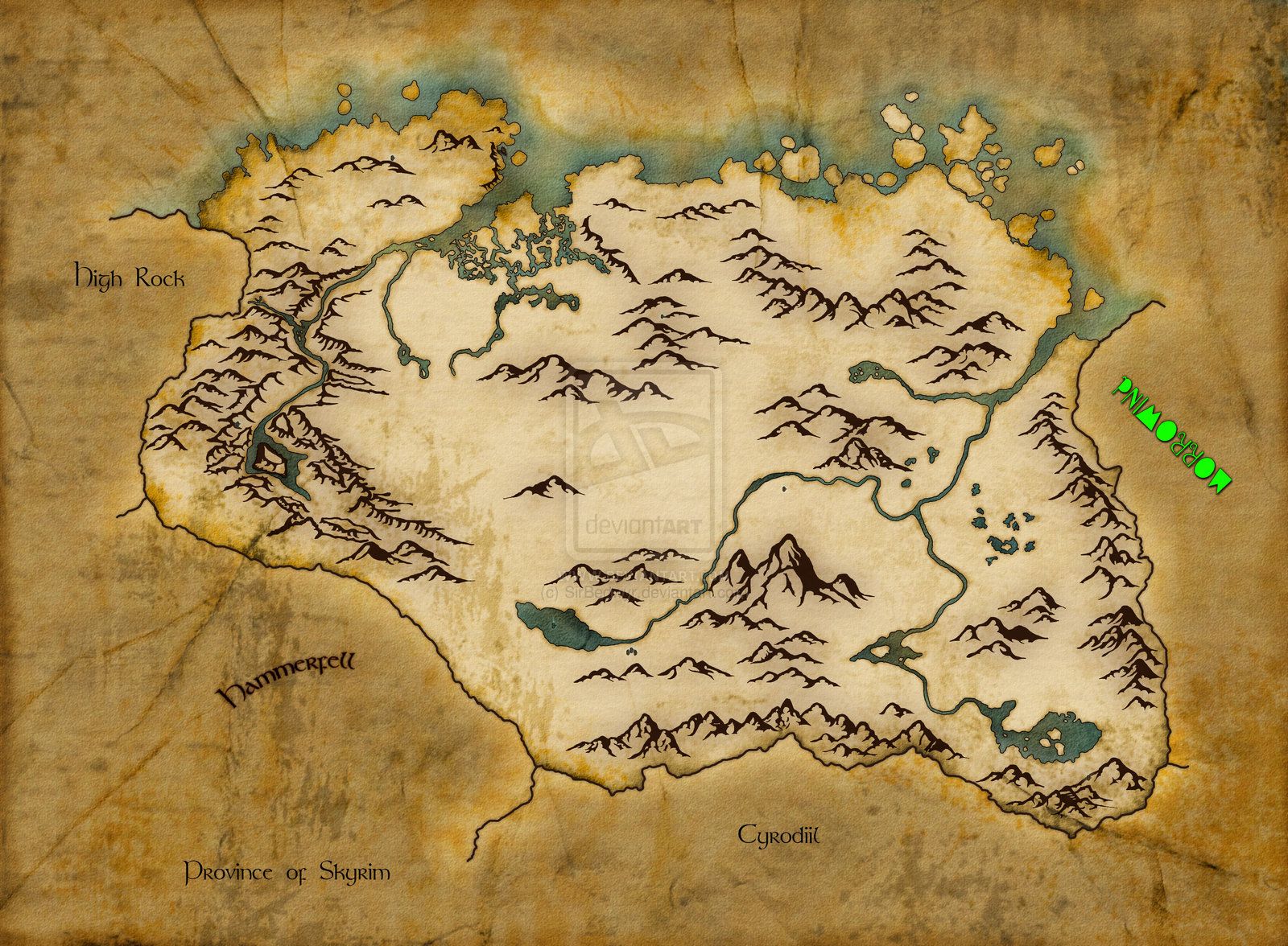 Image For Skyrim Map Wallpaper
