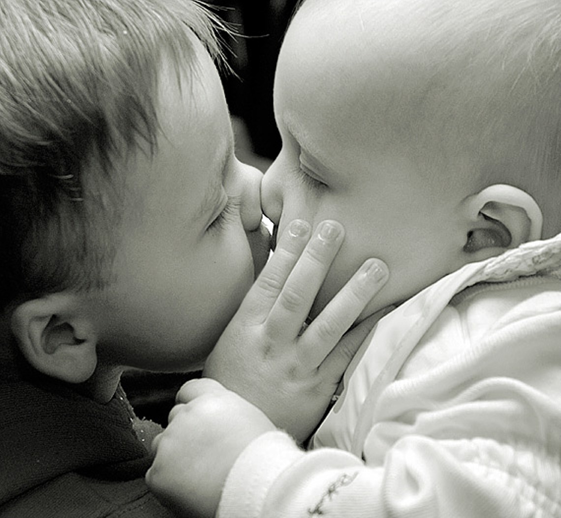 Cool Funny Pictures And Image Cute Babies Kissing