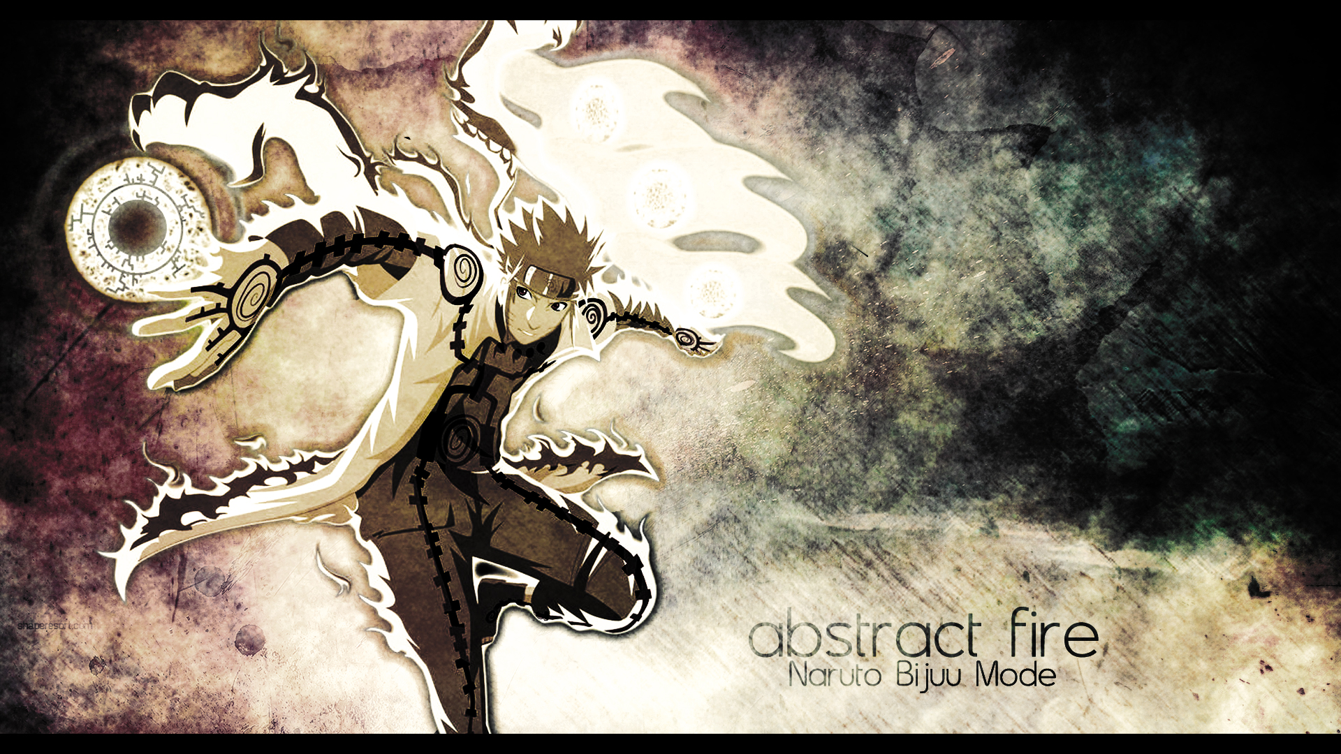 Abstract Fire Naruto Bijuu Mode Wallpaper By EazyHD