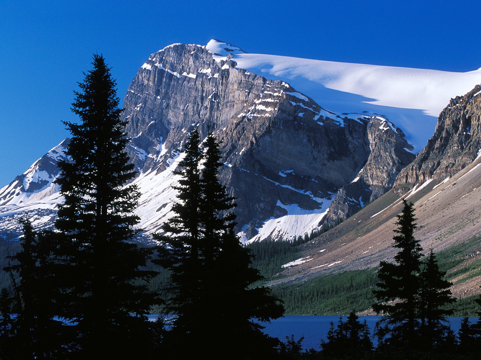 Hq Mountain Peak Banff National Park Alberta Canada Wallpaper