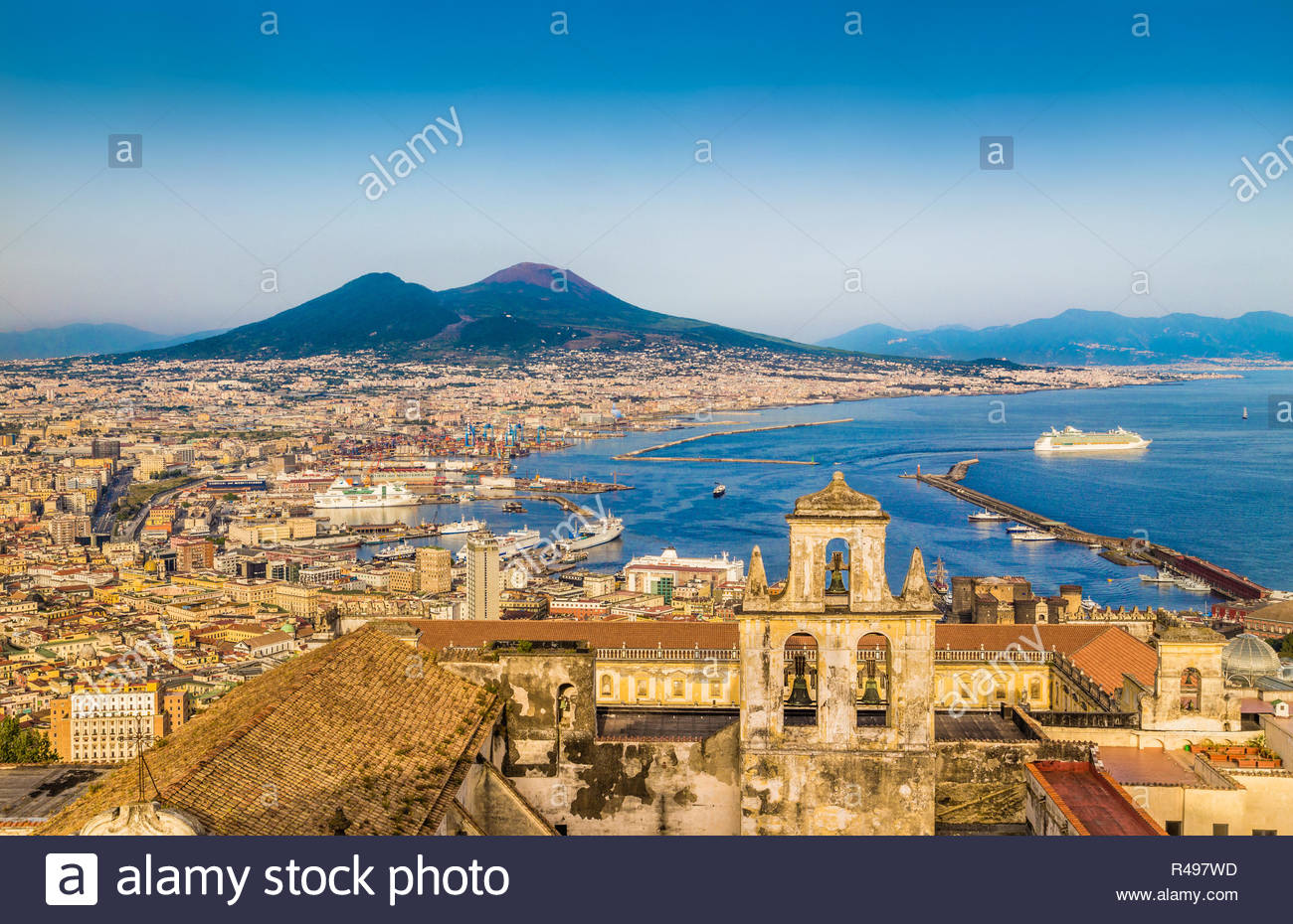 Free download Scenic view of the city of Napoli Naples with famous