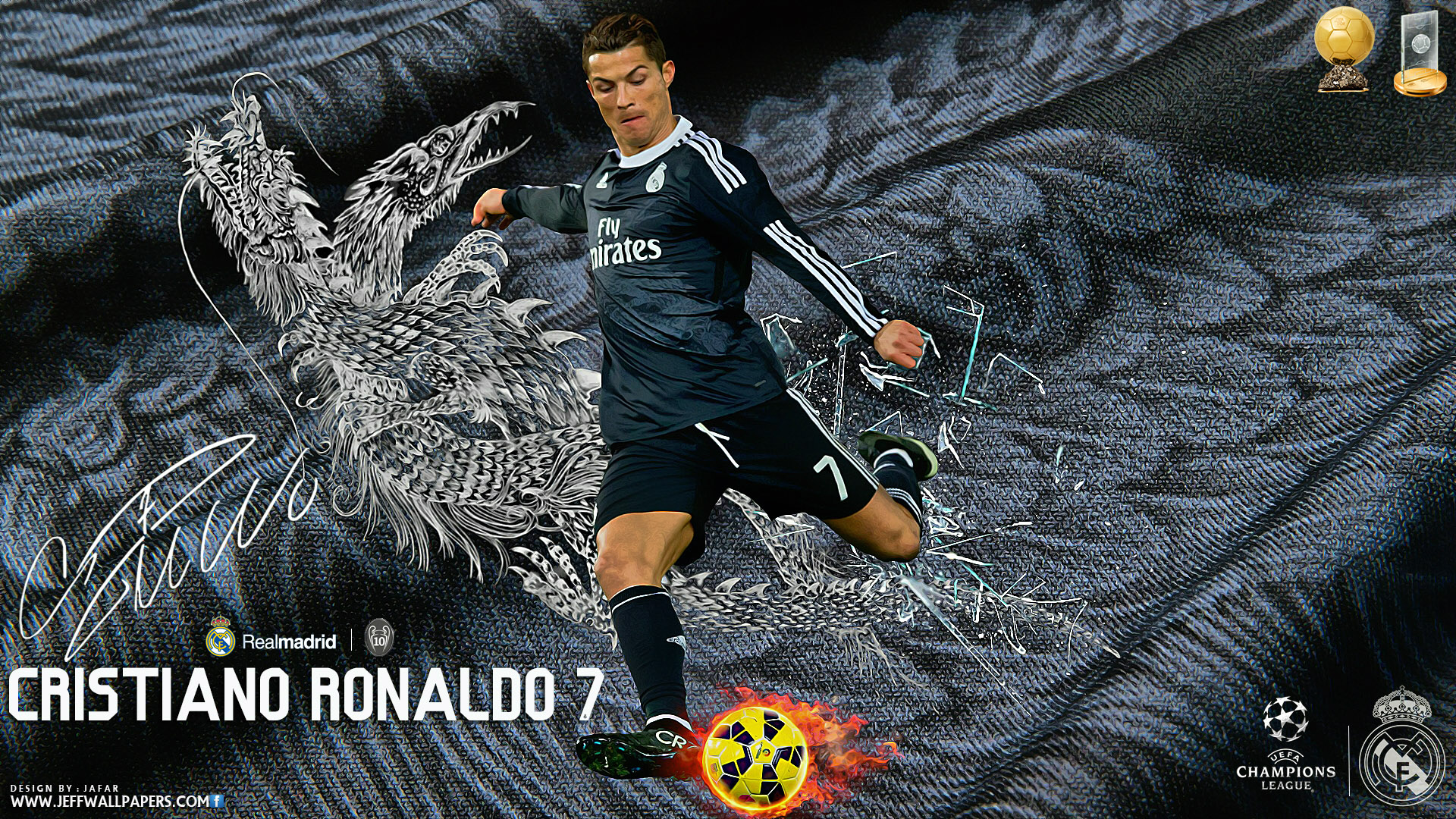 Cristiano Ronaldo Real Madrid Fifa Ballon D Or Wallpaper