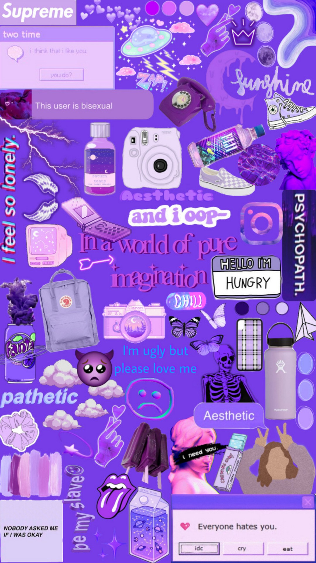 Android Wallpaper HD Purple Aesthetic
