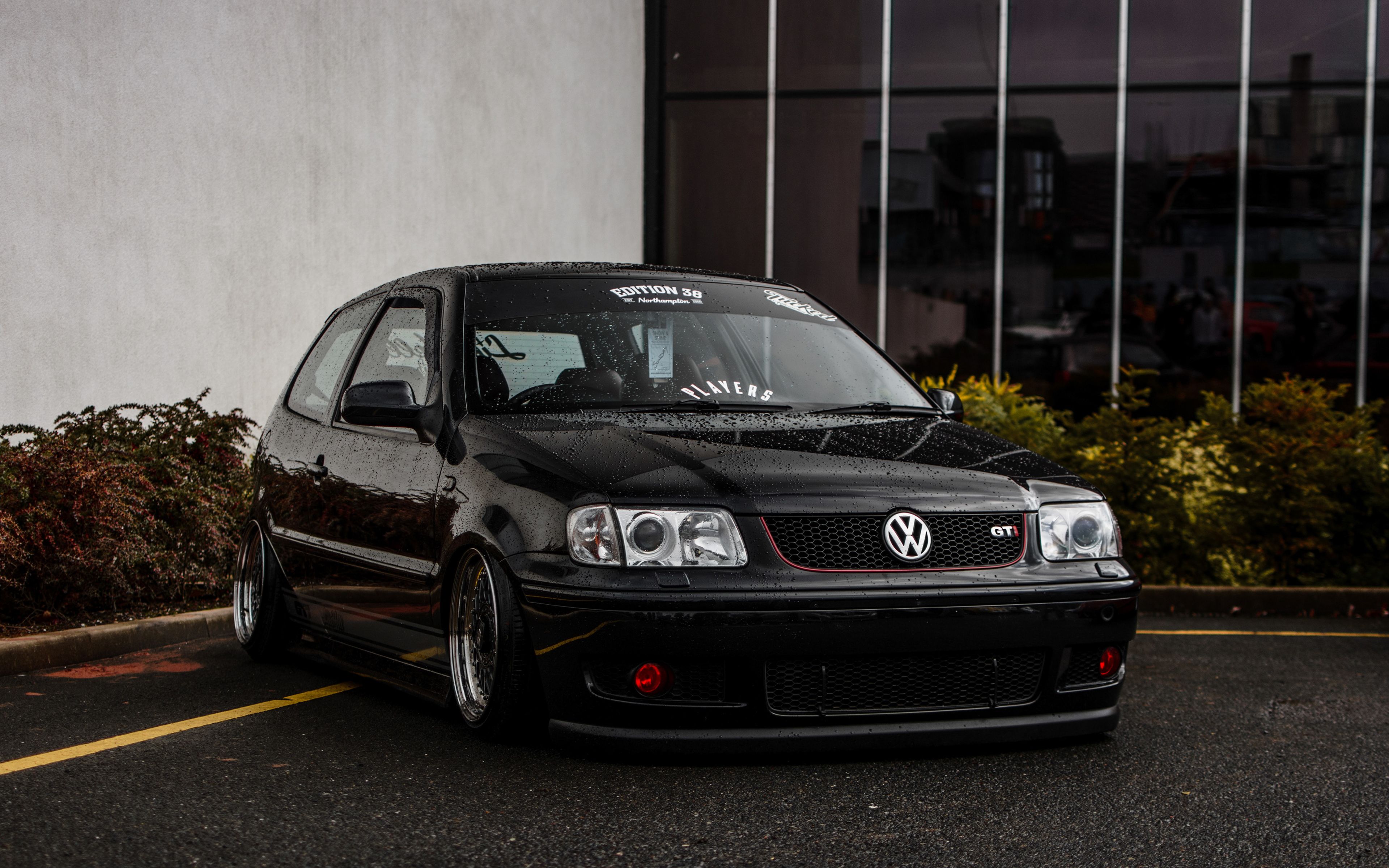4k Volkswagen Polo Gti Mk3 Tuning German Cars Black Stance Vw Wallpaper