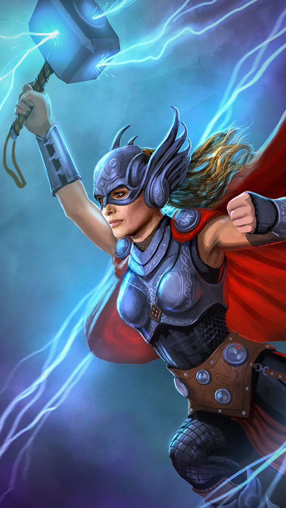 Lady Thor iPhone Wallpaper