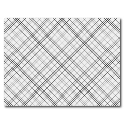 Plaid White Black Grey Gray Pattern Background Postcard