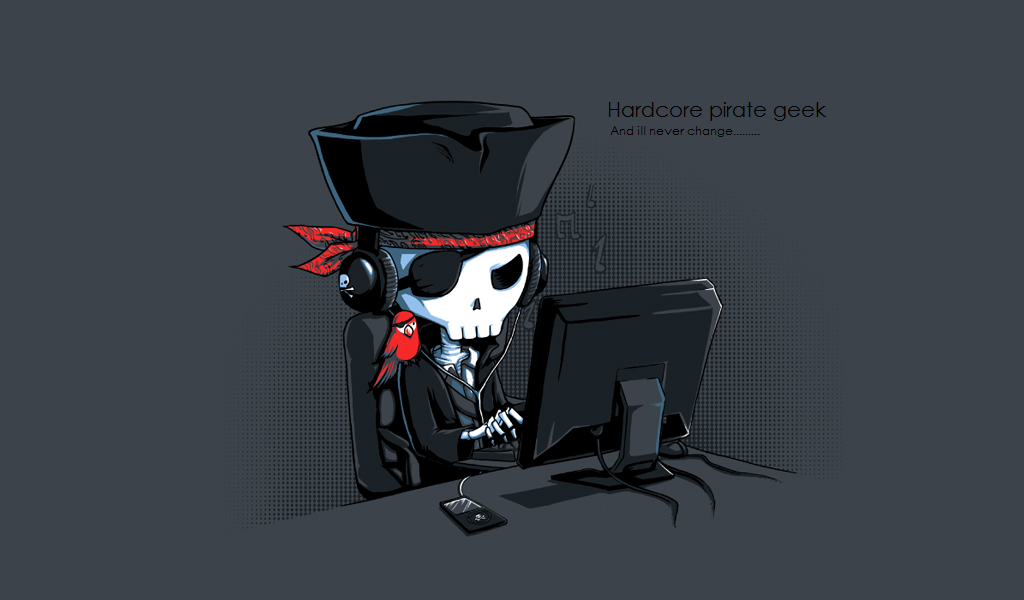 Hardcore Pirates Skeleton Geek HD Wallpaper Full Size