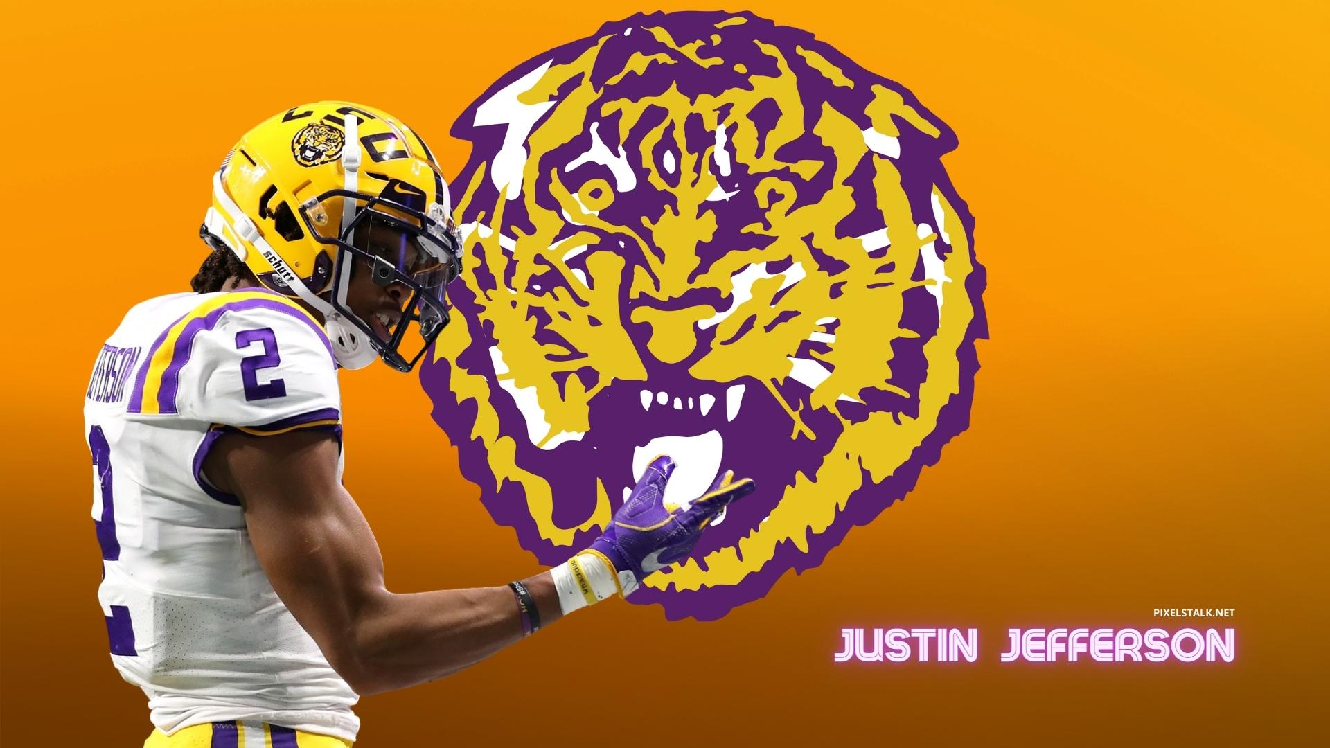 Justin Jefferson LSU Tigers Desktop Wallpaper