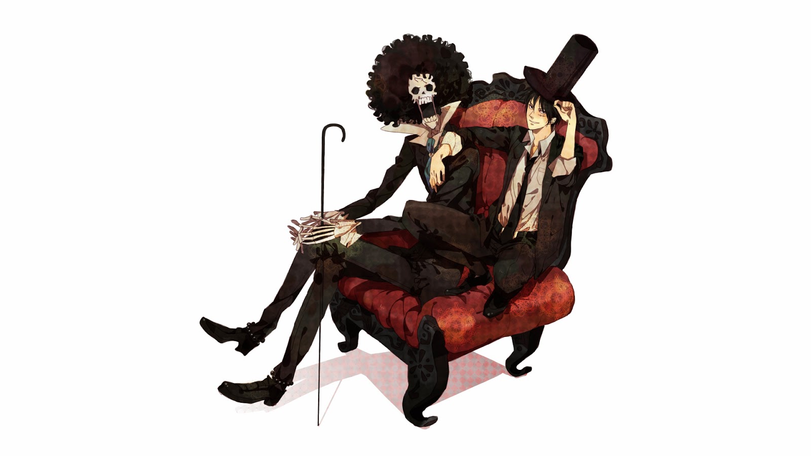 brook and luffy one piece anime hd wallpaper image