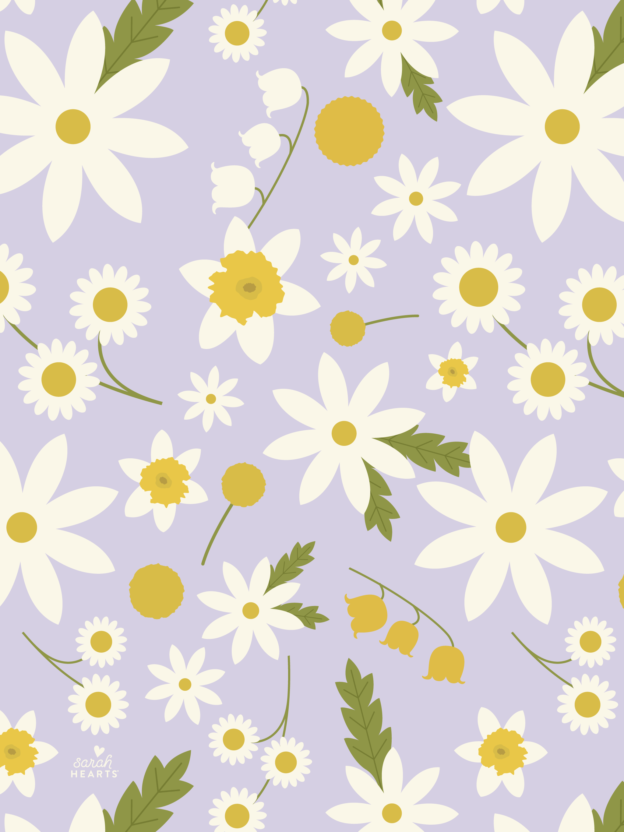 April Spring Floral Calendar Wallpaper Sarah Hearts