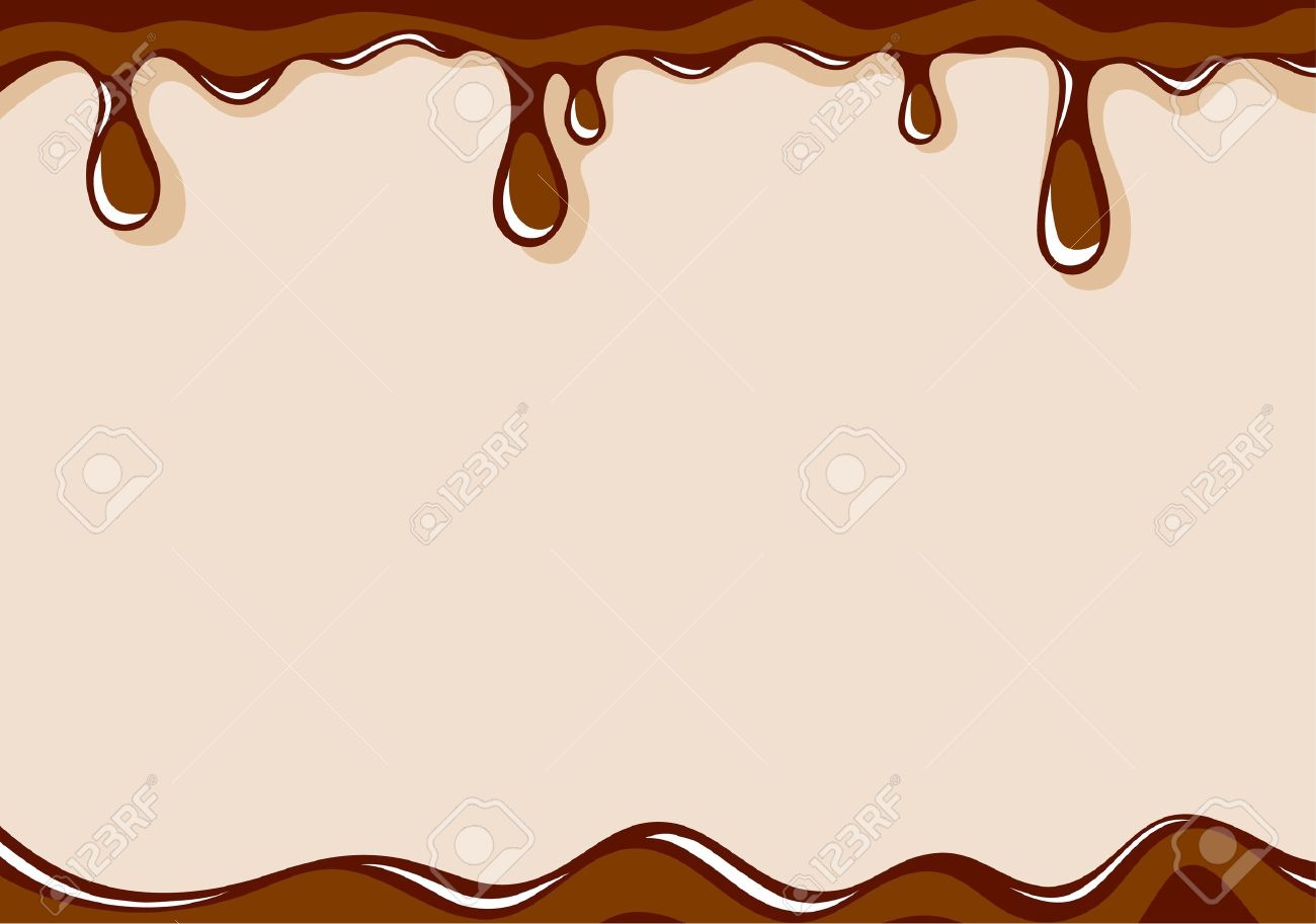 Vector Light Brown Background With Liquid Milk Chocolate Royalty