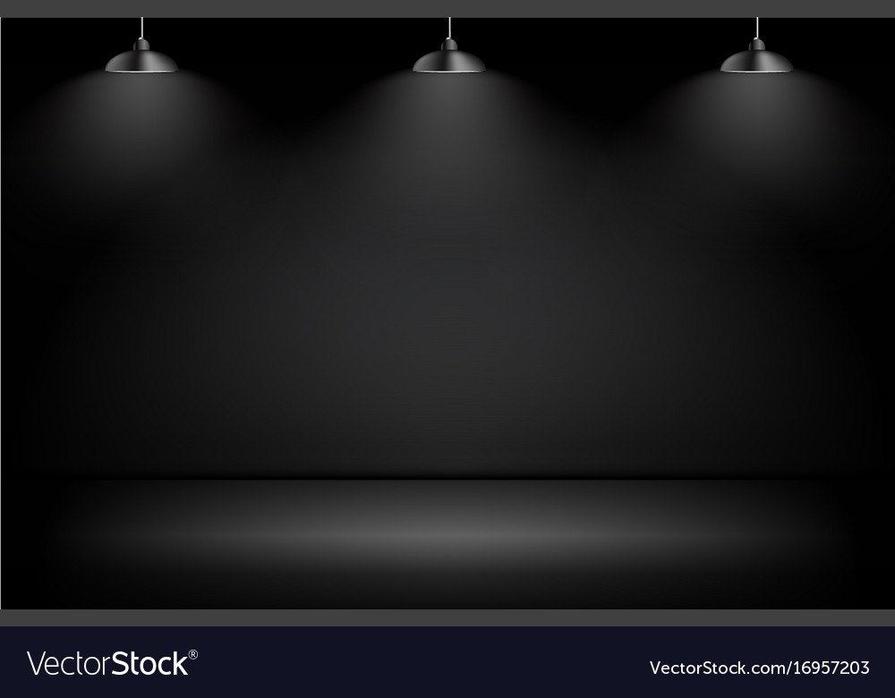 Abstract Gallery Background With Lighting Lamp And