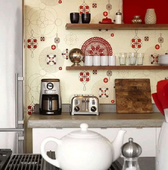 Wall Wallpaper Design Country Kitchen Ideas