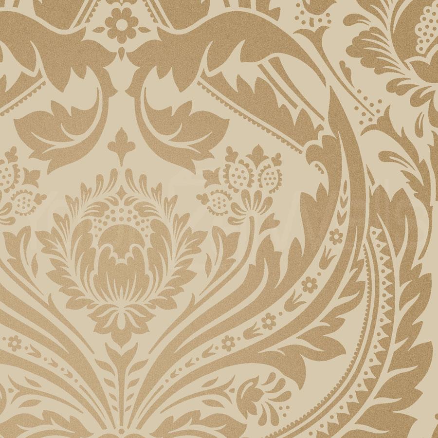 Grandeur Damask Wallpaper Gold And Cream Colour Image Hosted At