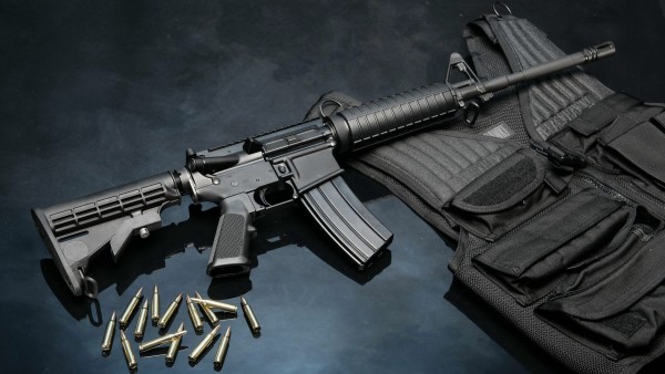 Wallpaper M16 Assault Rifle Black HD