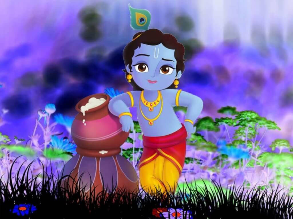 Cartoon Krishna Wallpaper