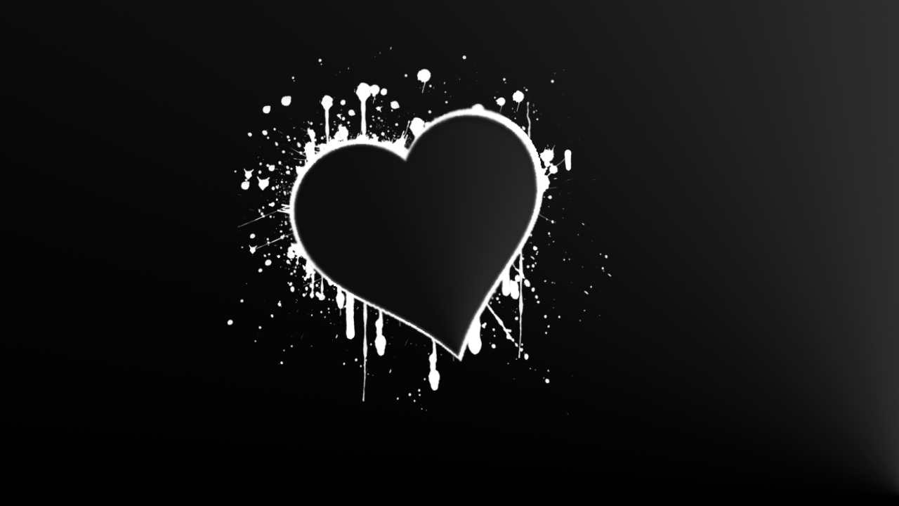 Black And White HD Wallpaper Valentine Heart Pictures