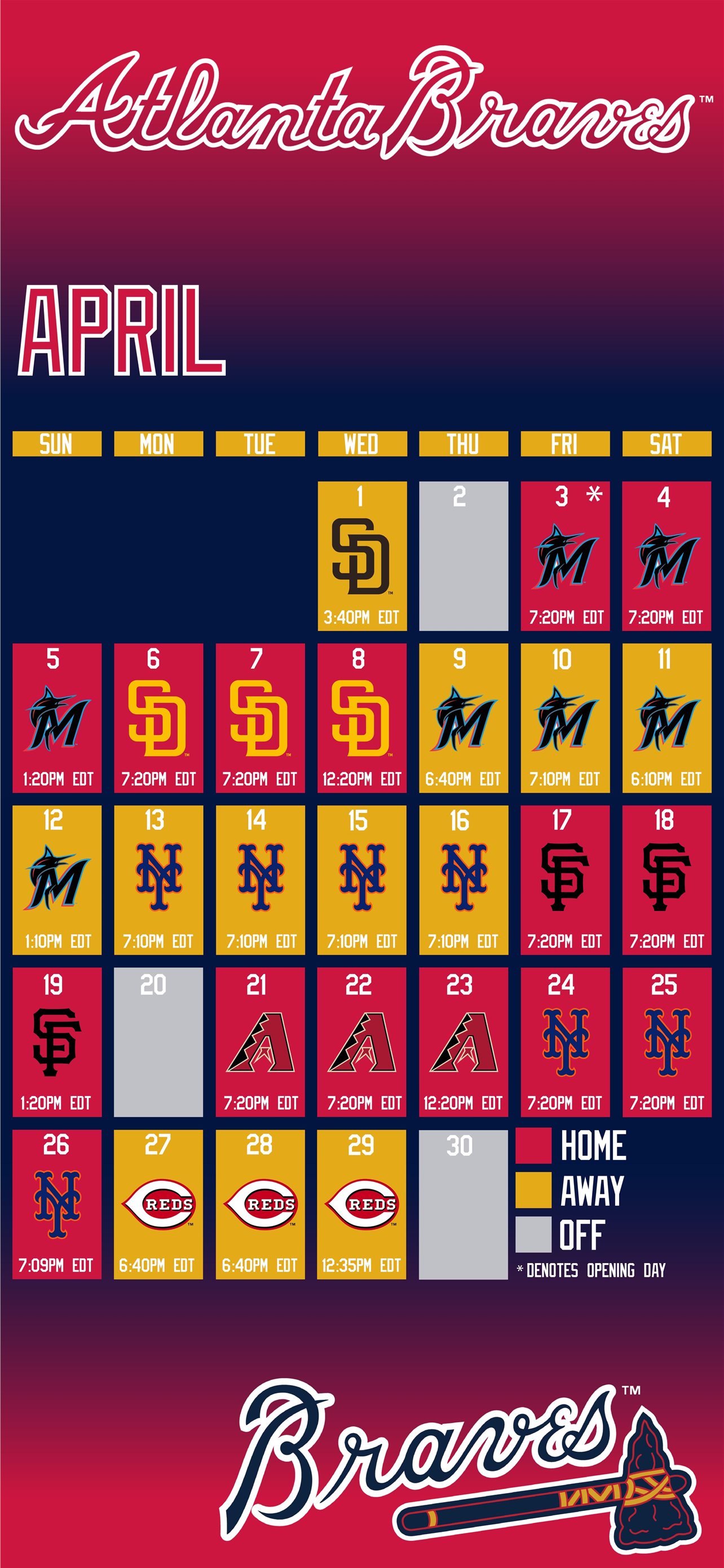 Atlanta Braves iPhone Wallpaper