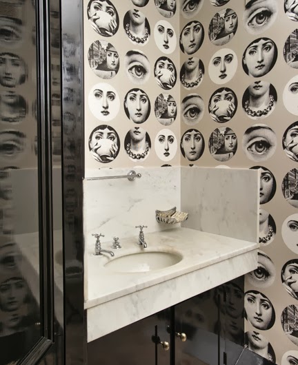 To Da Loos Fornasetti Tema E Variazioni Wallpaper Bathrooms