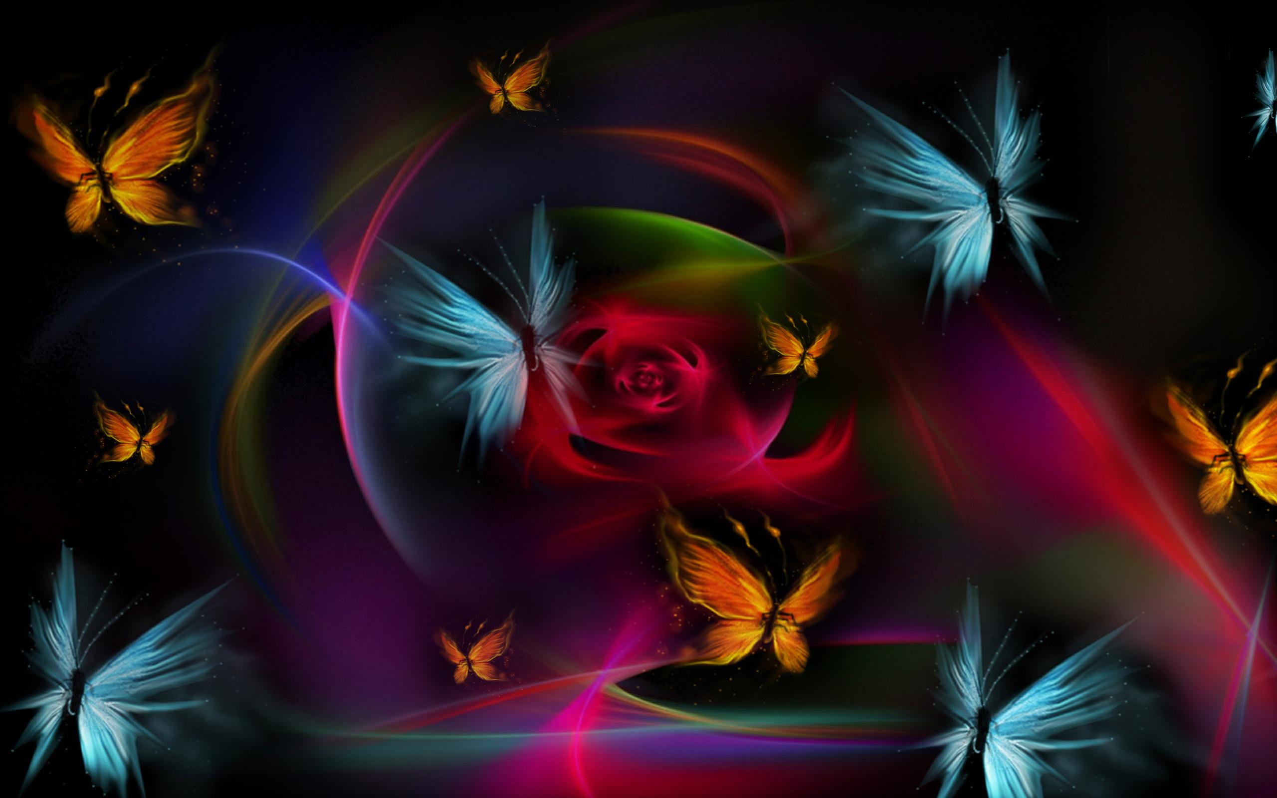 3d Abstract Butterfly Wallpaper Background