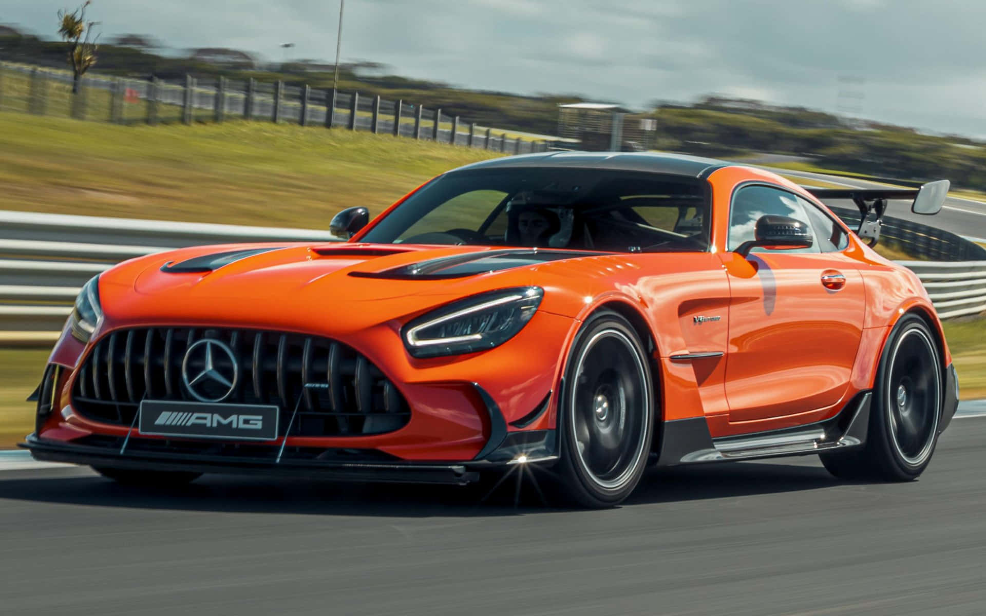 Orange Mercedes Gts Front Wallpaper