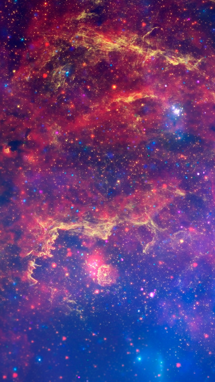 Colorful Space Galaxy Clouds iPhone Wallpaper Ipod HD