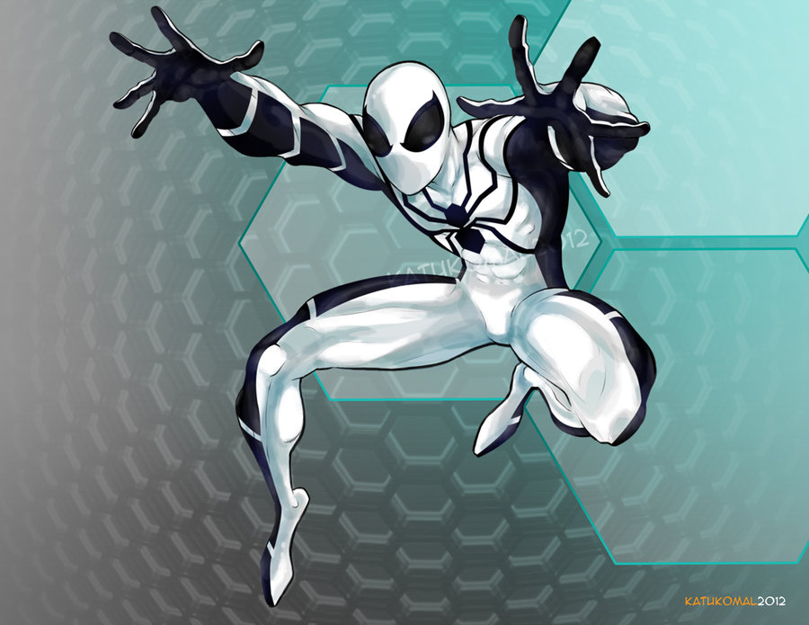 Spider Man White By Katukomal