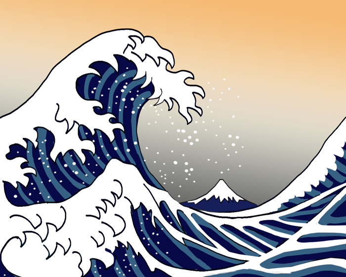 japanese tidal wave art