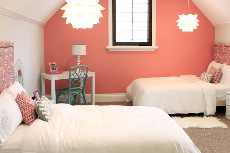 Coral Paint Colors   Contemporary   girls room   Benjamin Moore Coral 740x495