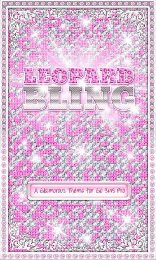Bigger Bling Theme Pink Leopard Sms For Android Screenshot