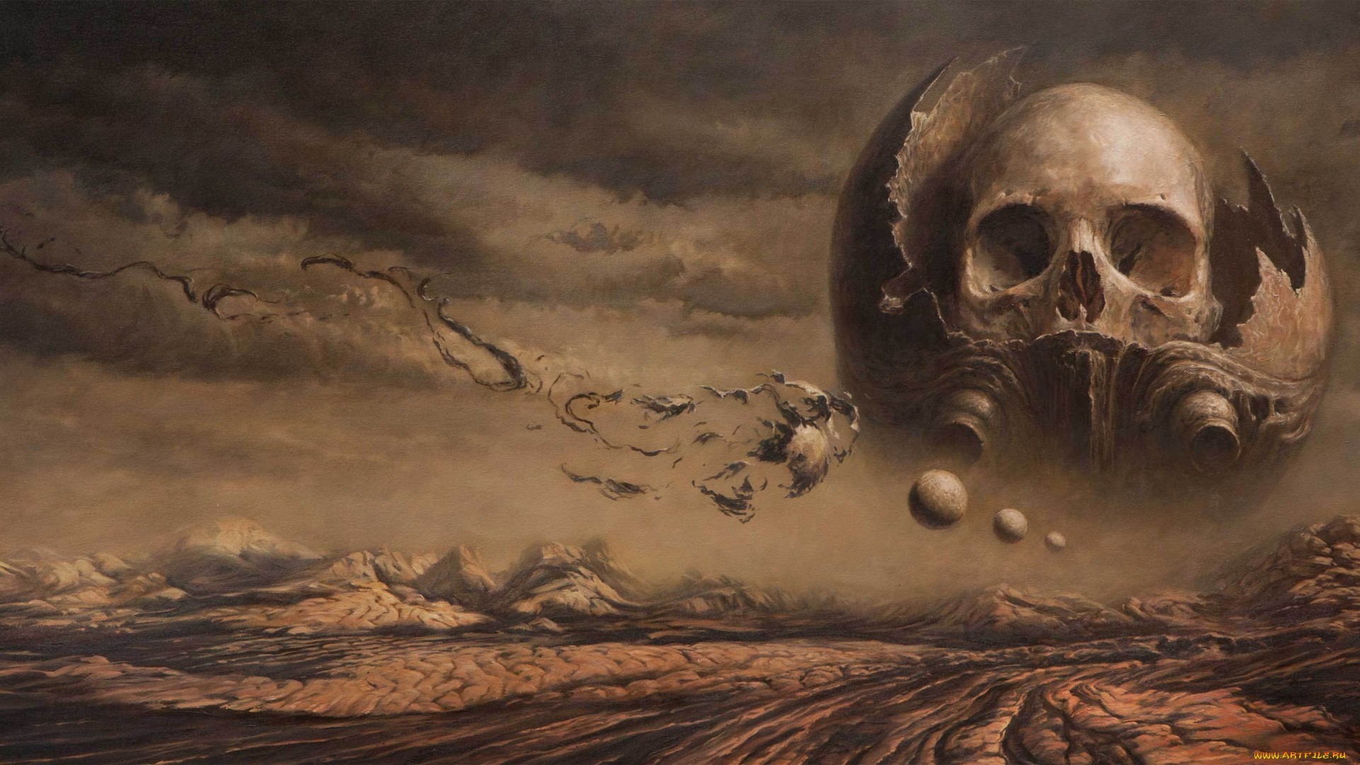 Skull Abstract Drawing Skulls Dark Sci Fi Science Wallpaper