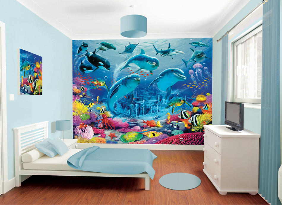 Sea Theme In The Playroom Use Wallpaper