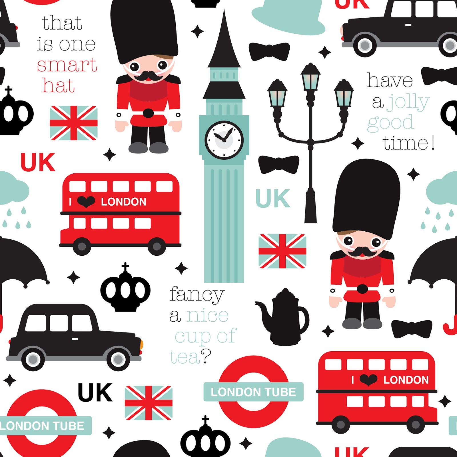 London City Icons And Travel Illustrations New Decorative Prints