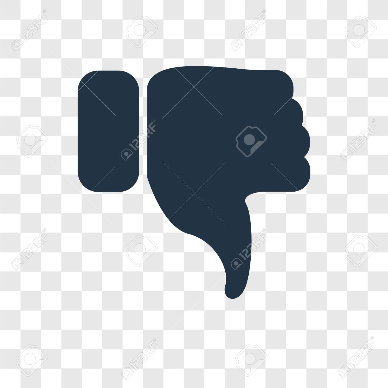 Dislike Vector Icon Isolated On Transparent Background