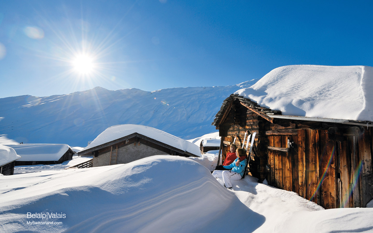 Alpine Scenery In The Winter Wallpaper