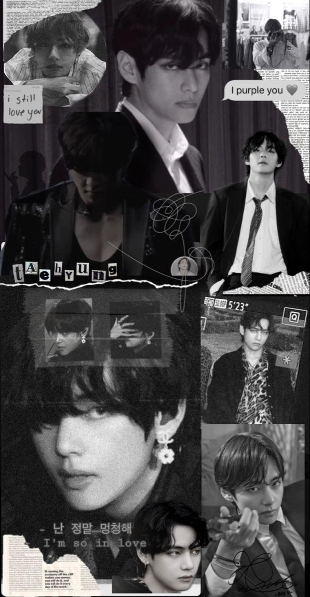Taehyung Bts V wallpaper BW Bts aesthetic wallpaper for phone
