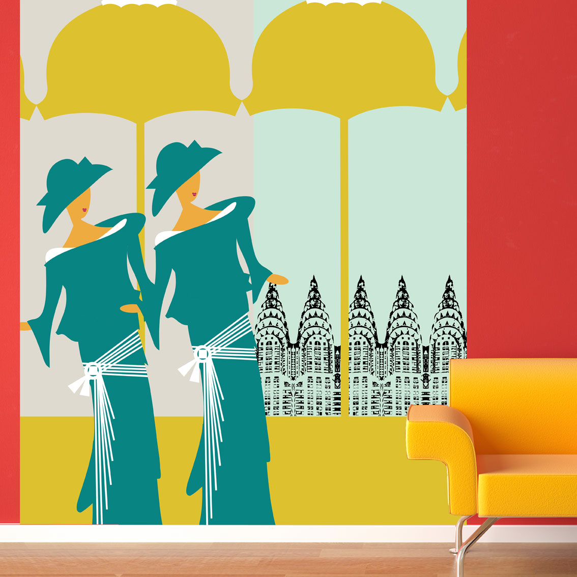 Art Deco Wallpaper High Society Mural Shilou Furniture