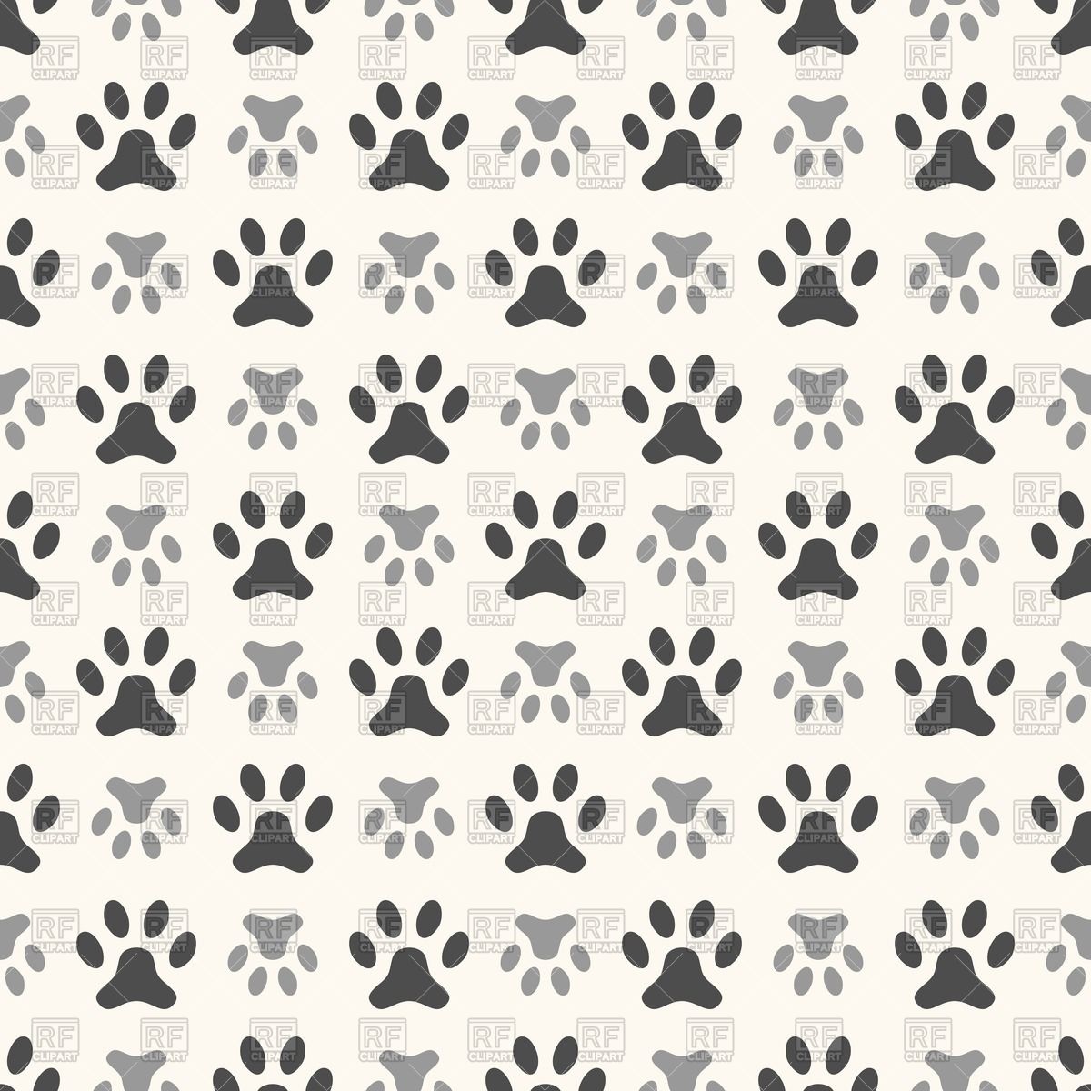 Free Download Dog Paw Print And Bone Background Dog Paw Print Pattern