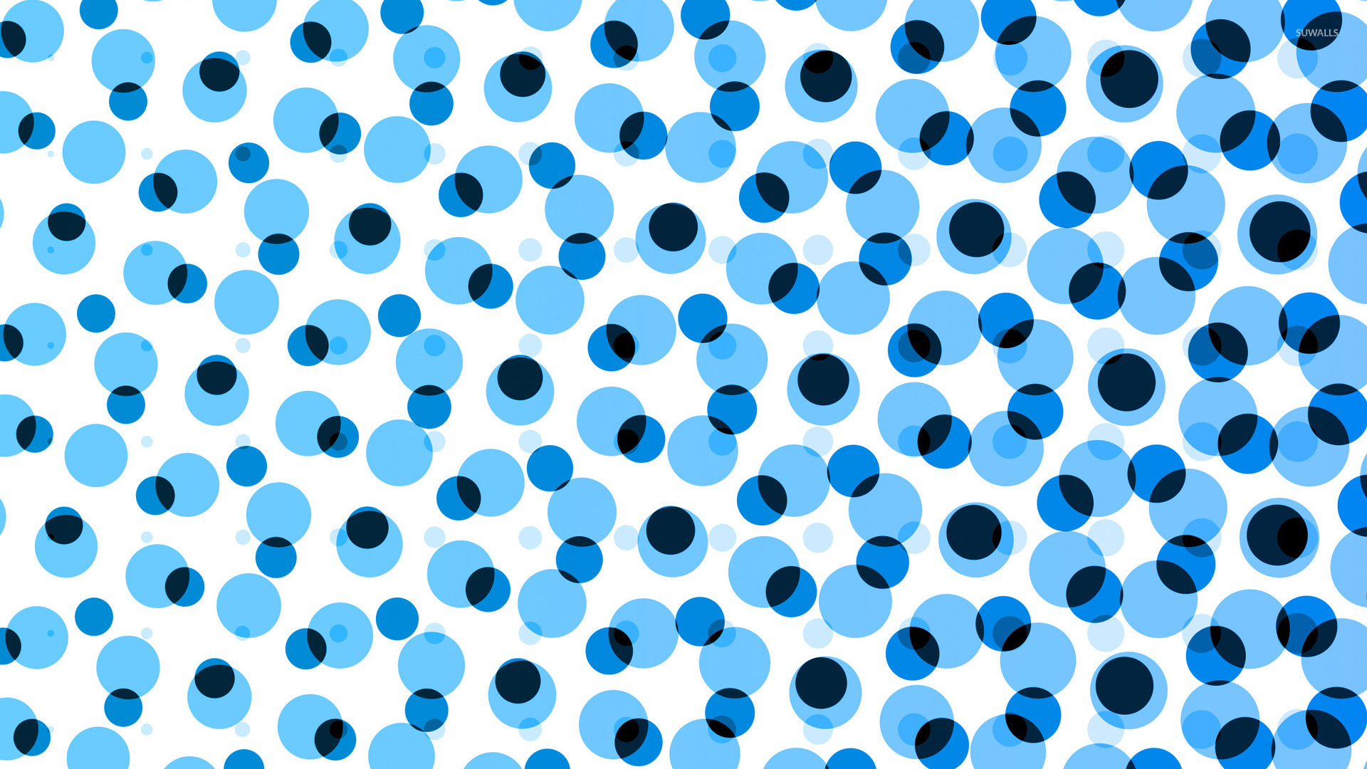 Blue Circle Pattern Wallpaper Abstract