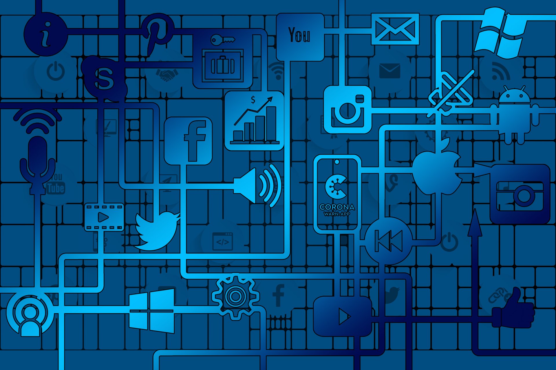 Logo Technology Social Media 4k Ultra HD Wallpaper