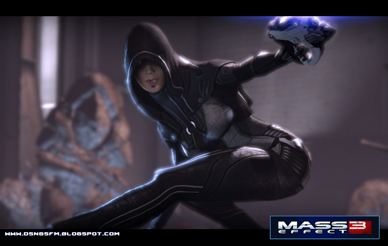 Mass Effect Kasumi Wallpaper Dlc Female Assassin Ninja Space