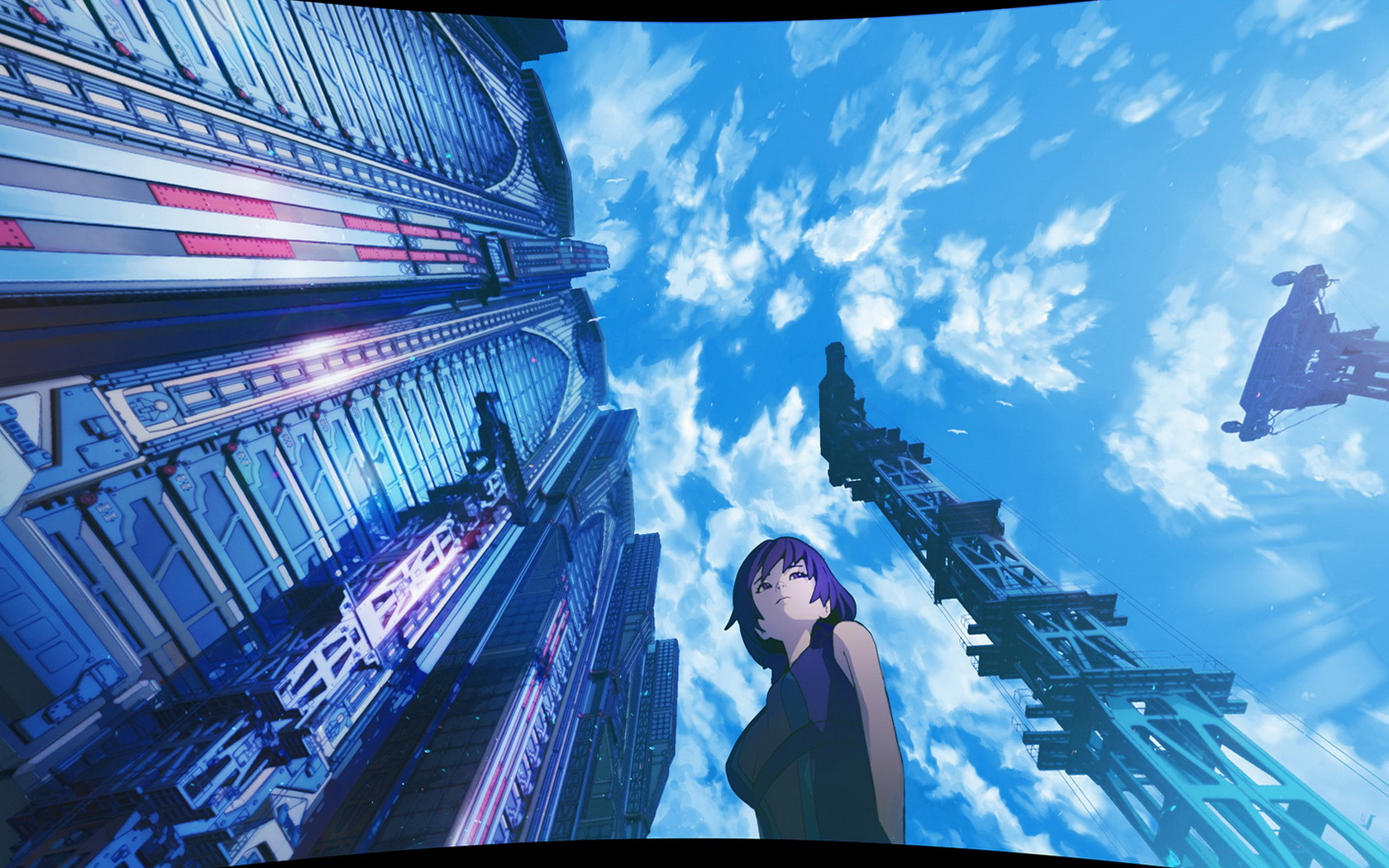 Free download Anime Beauty Blue Buildings Wallpaper 13694 Wallpaper