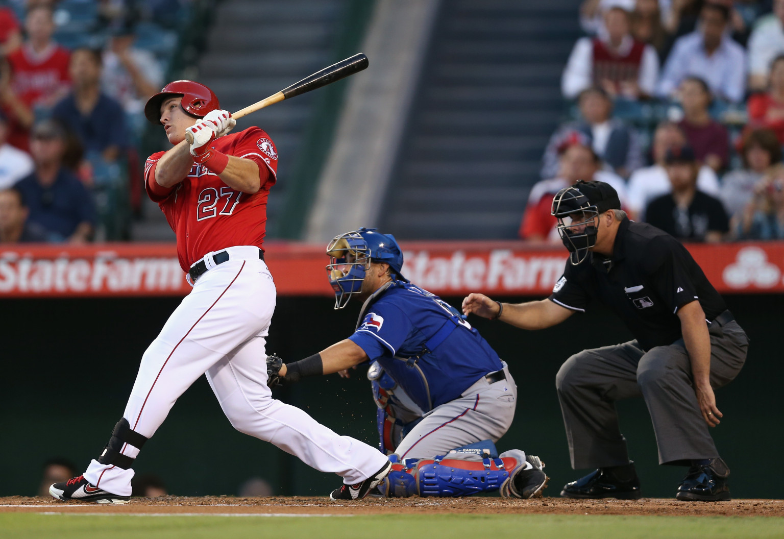 Mike Trout BirtHDay Home Run Angels Star Turns Hits Hr Against