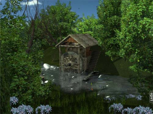 Ad Water Mill Animated Desktop Wallpaper Screenshot
