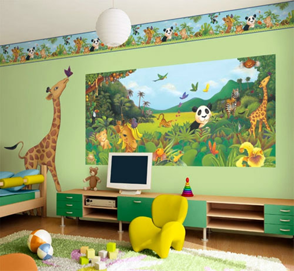 You can involve your kids to do murals on wall You can yourself do 1000x924