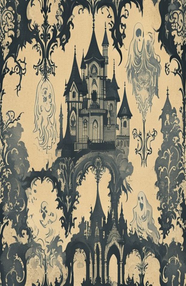 Disney Haunted Mansion Wallpaper Stencil